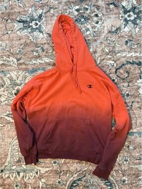 Champion Men's Red and Pink Hoody